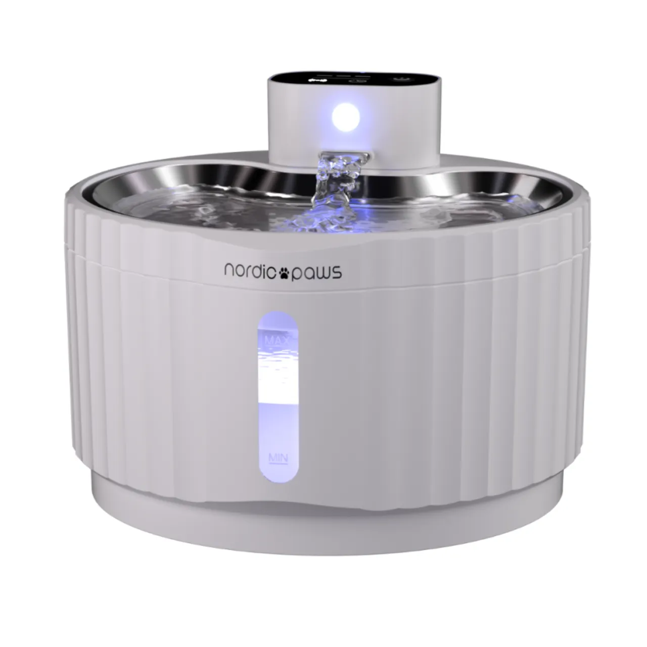 Nordic Paws Glacia trådløs vandfontæne hvid 2,8 L
